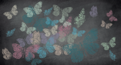 butterflies-chalk-designer-wallpaper