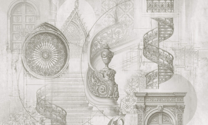 tapet-archea-bej-arhitectura-wallpaper-beige-architecture-designer