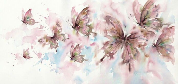 tapet-blushwings-fluturi-acuarela-wallpaper-watercolor-butterflie-inverse-designer